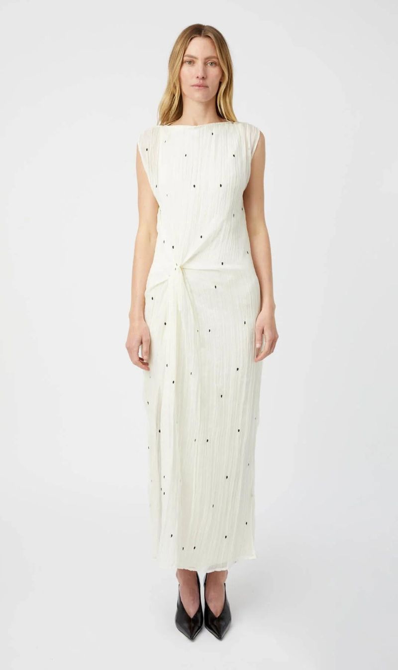 Camilla and Marc | Loren Twisted Midi Dress - Lemon Milk