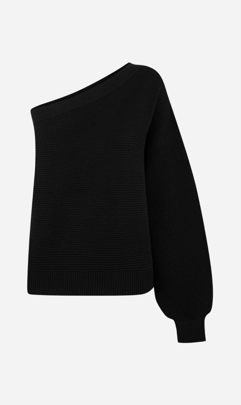 Nagnata | Organic Asym Sweater - Black