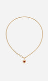 Tityaravy | Gini Chain Necklace - Garnet Diamonds