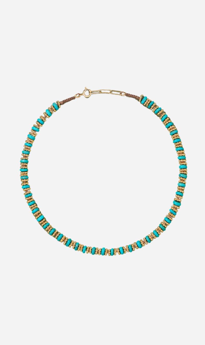 Tityaravy | Seda Turquoise Necklace - Beige / Turquoise