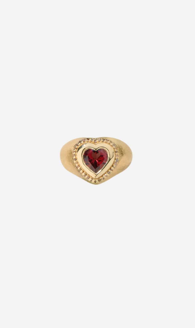 Tityaravy | Gini Ring - Garnet / Diamonds