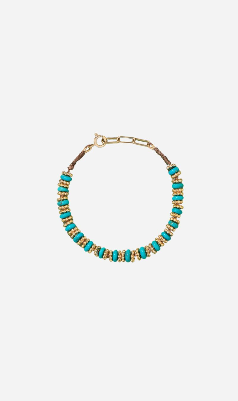 Tityaravy | Seda Bracelet - Beige / Turquoise