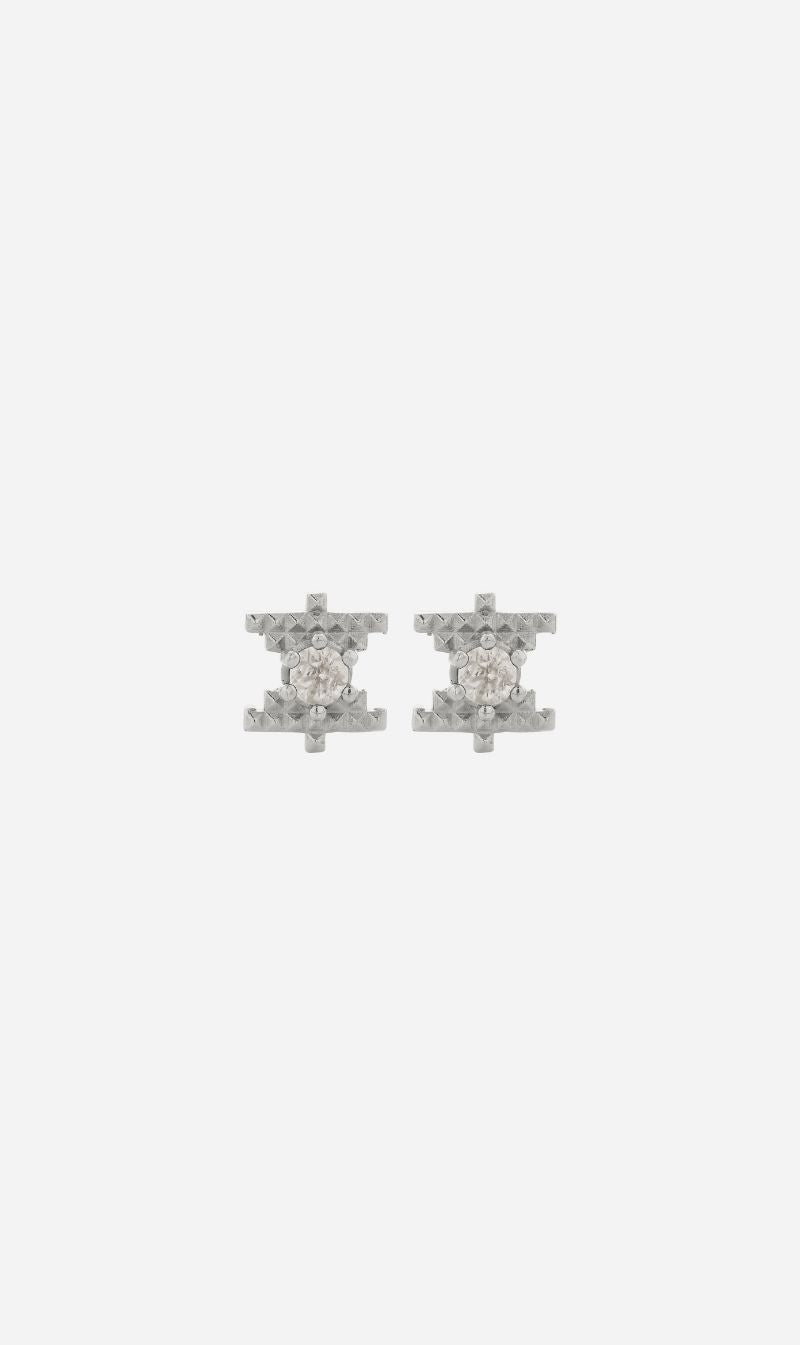 Zoe & Morgan | Inti Stud - Silver Peach Zircon