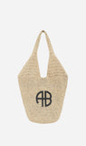 Anine Bing | Small Leah Hobo - Natural With Black