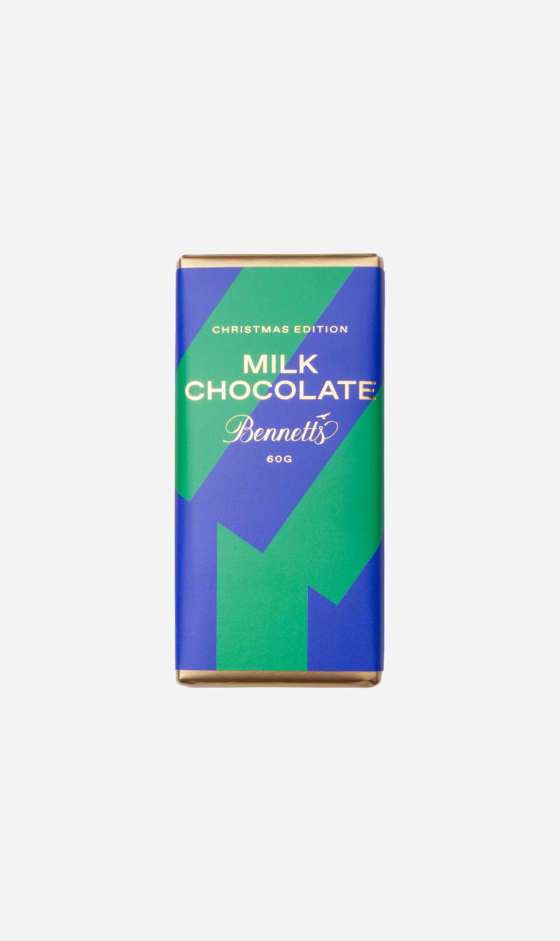 Bennetts of Mangawhai | Christmas Edition 34% Milk Chocolate Bar 60g