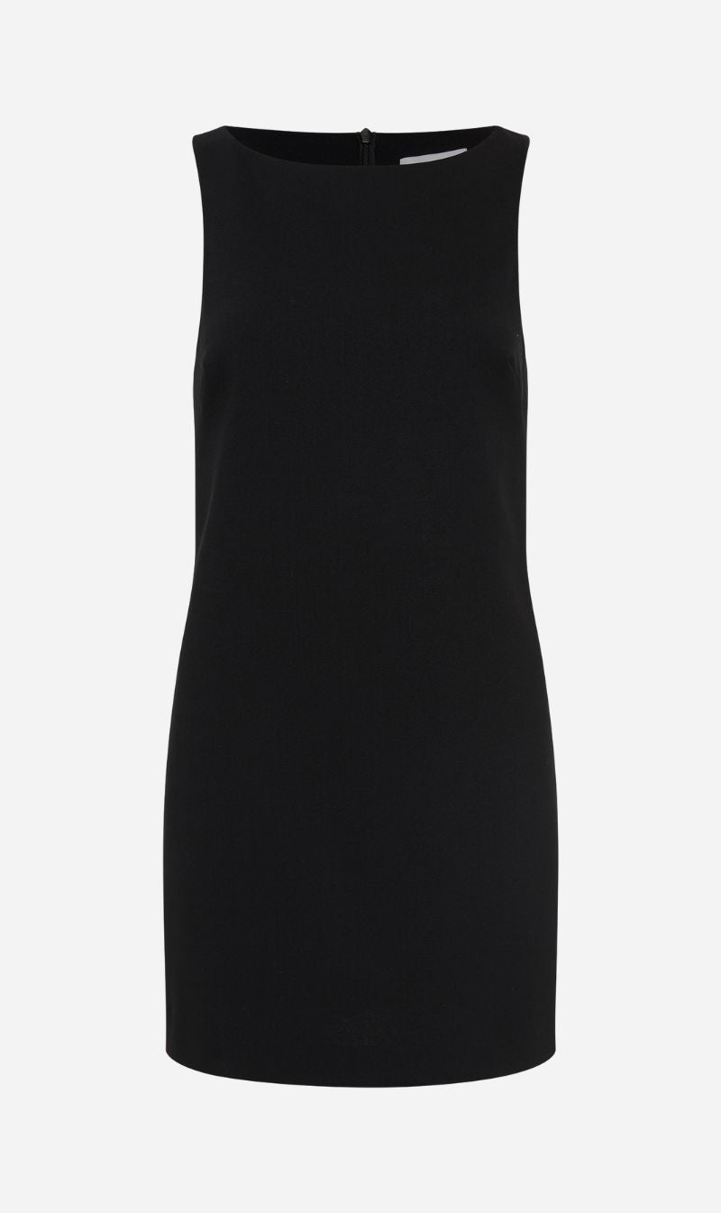 Matteau | Crepe Mini Shift Dress - Black