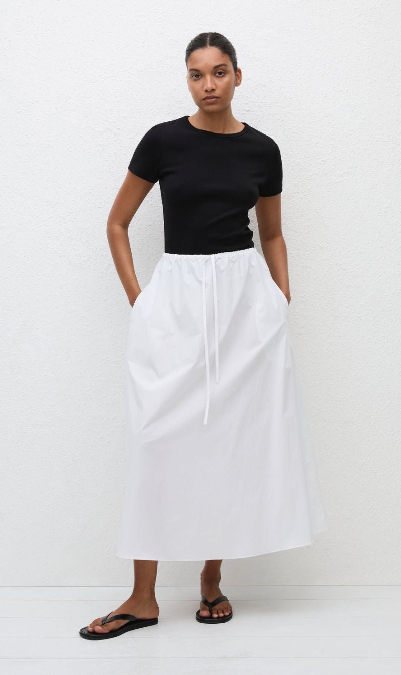 Matteau | Drawcord Skirt - White