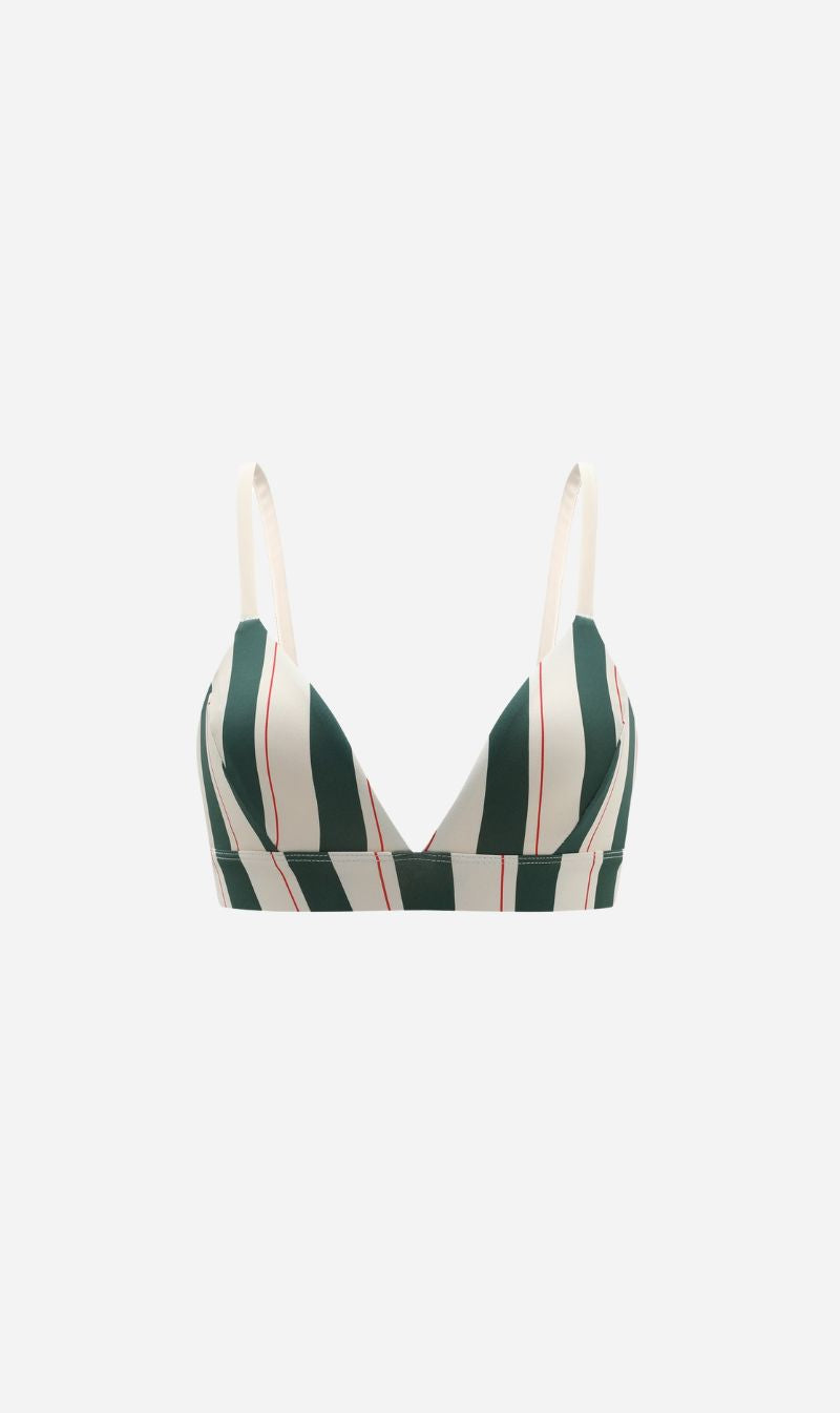 Dear Dylan | Classic Swim Bralette - Bistro Stripe