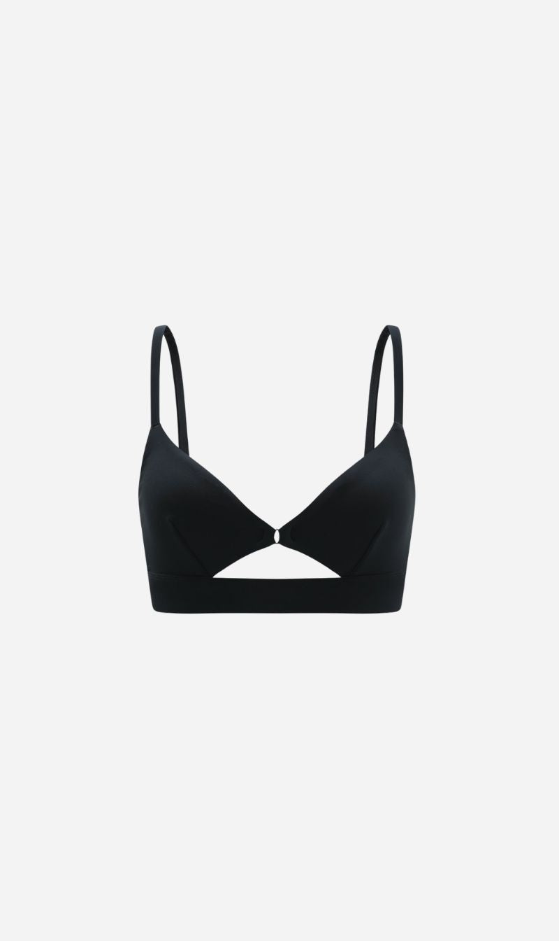 Dear Dylan | Cut Out Swim Bralette - Noir