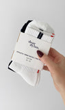 Dear Dylan | Athletic Crew Socks 2 Pack - Blanc/Noir