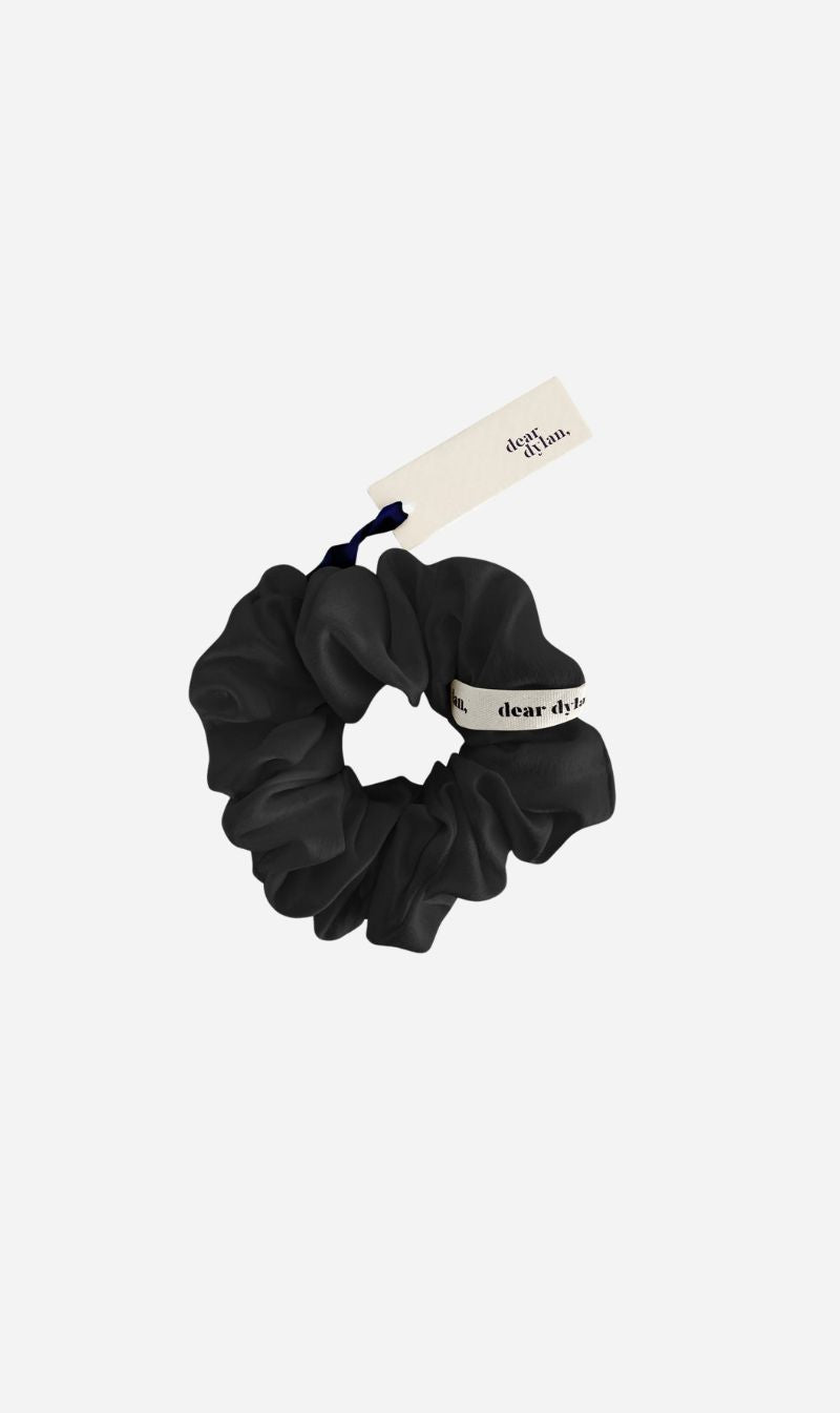 Dear Dylan | Silk Scrunchie - Noir