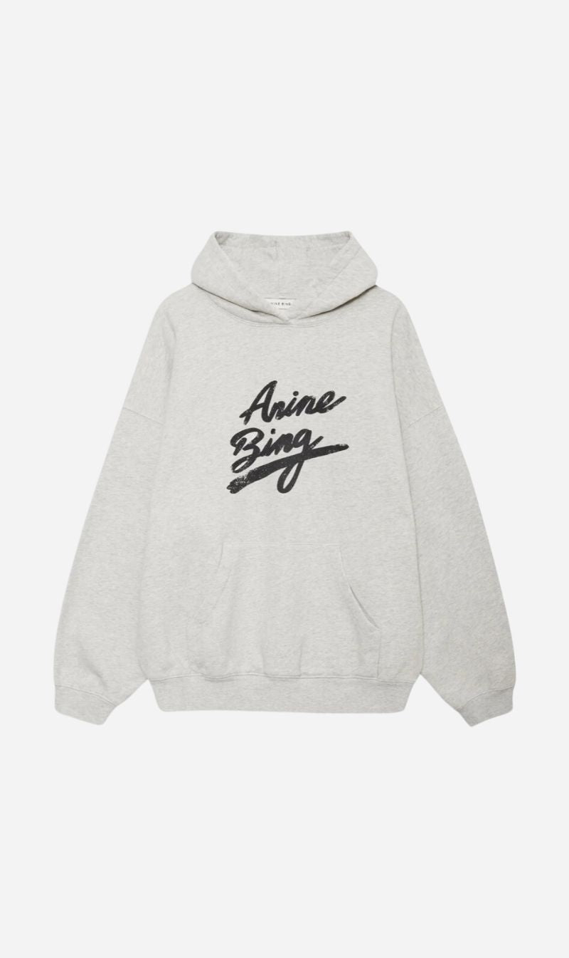 Anine Bing | Harvey Sweatshirt Signature - Heather Grey