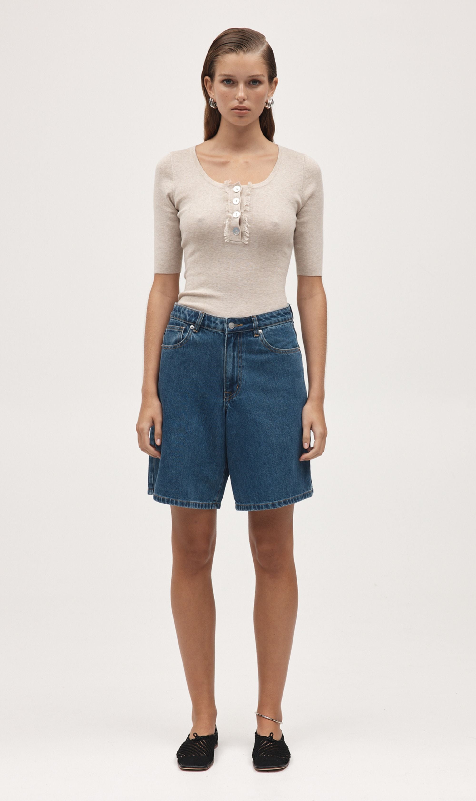 Marle | Relaxed Jean Short - Heritage Blue