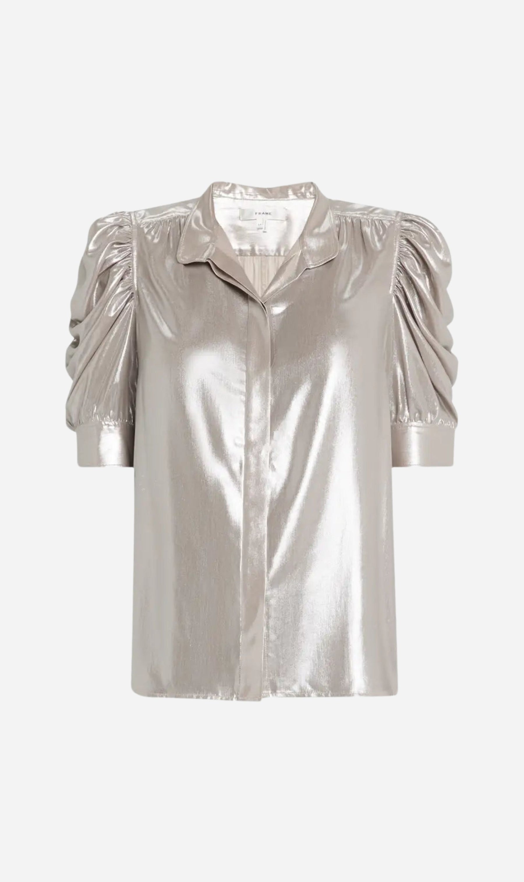 Frame | Gillian Top - Silver Lame