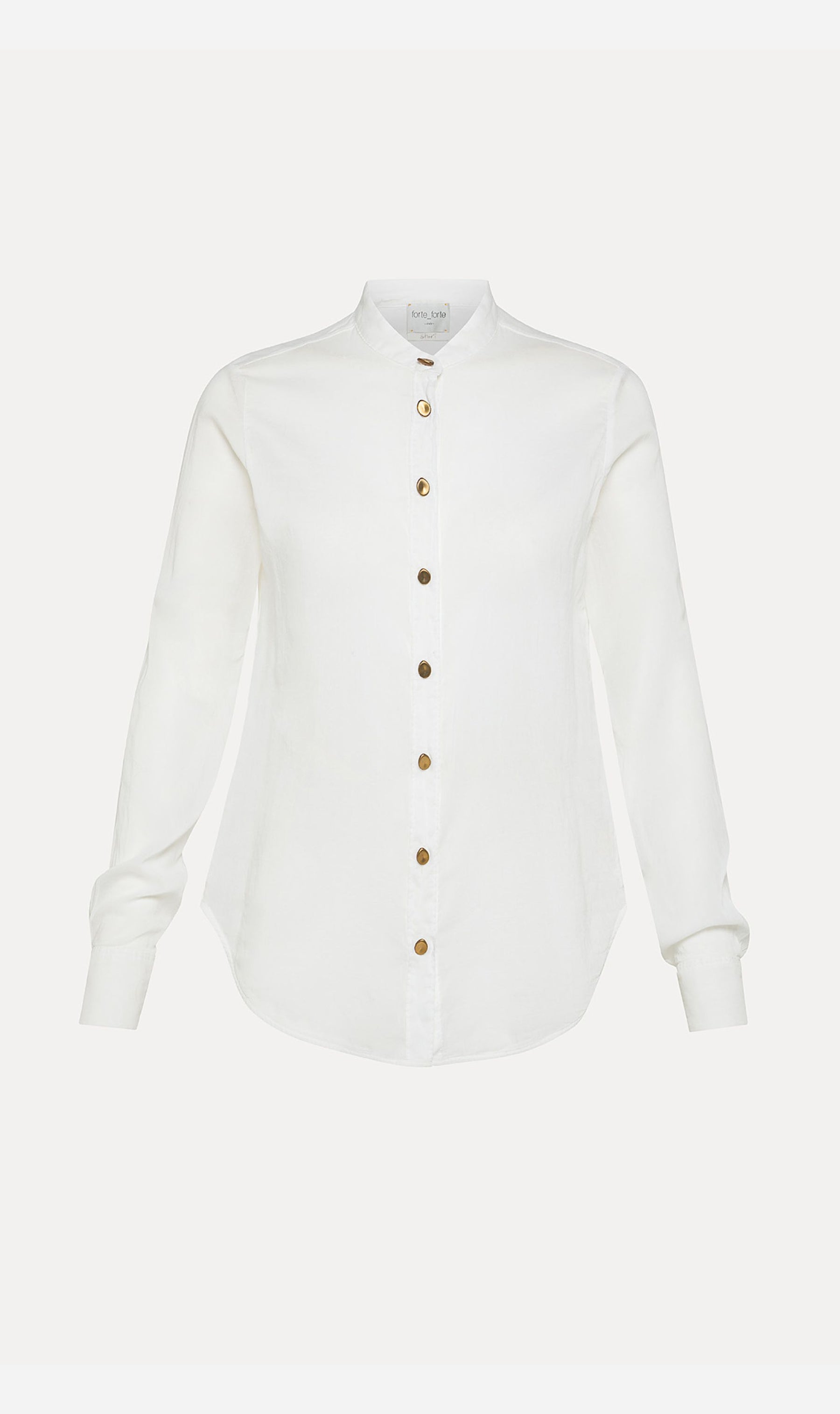 Forte Forte | Voile Collar Shirt Sculpture Buttons - Bianco