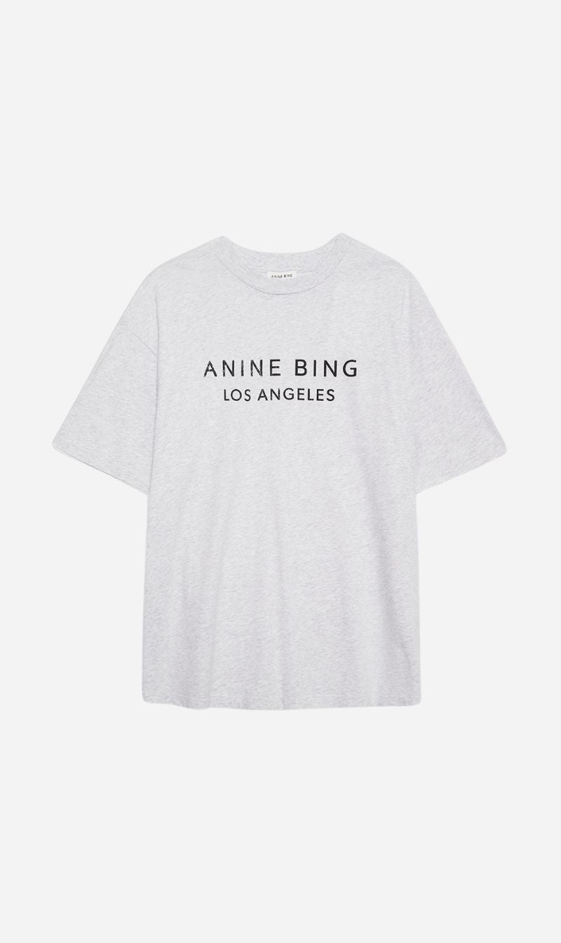 Anine Bing | Myers Tee Serif NY - Washed Heather Grey