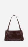 St Agni | Slim Woven Tote - Chocolate