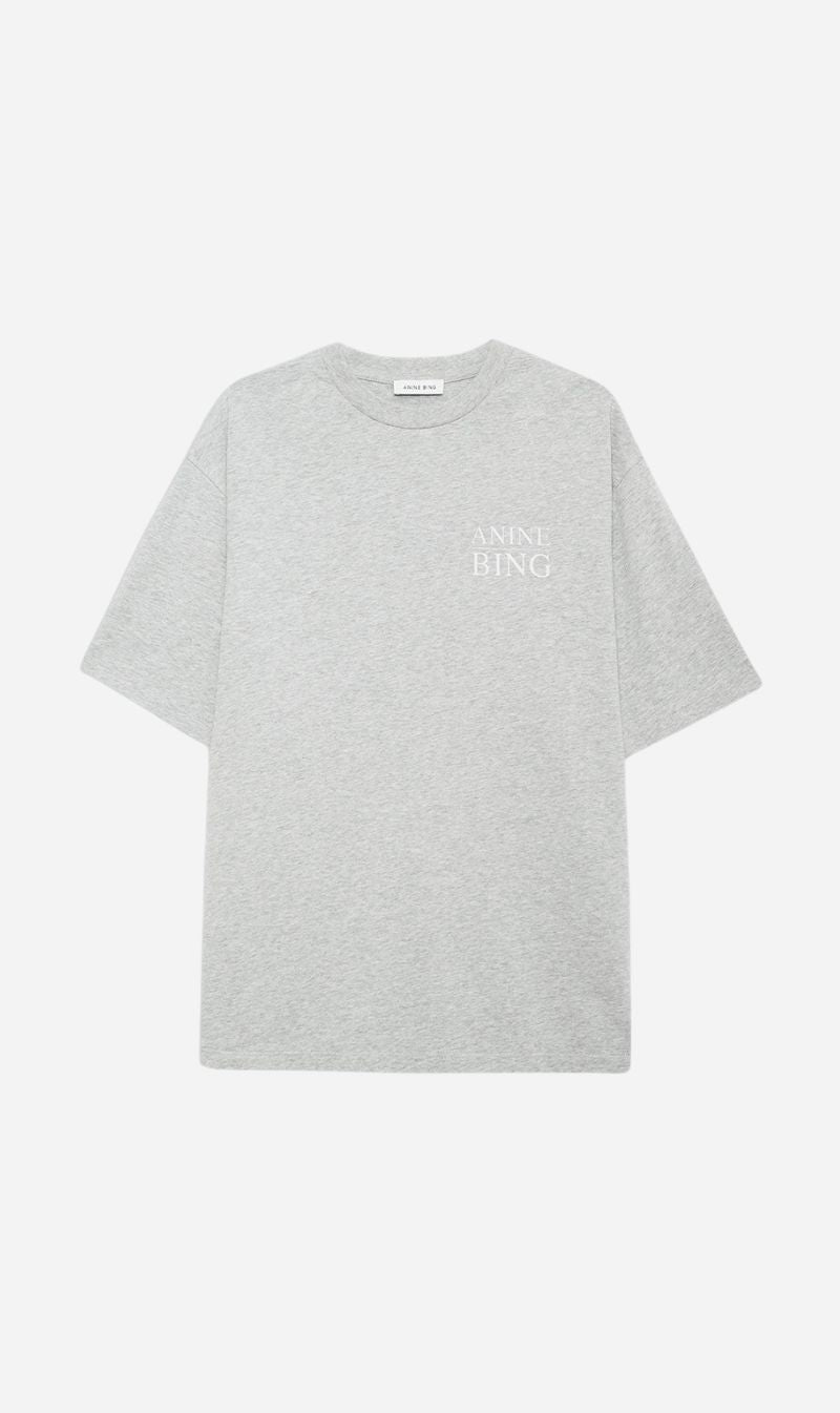 Anine Bing | Myers Tee Serif NY - Washed Heather Grey