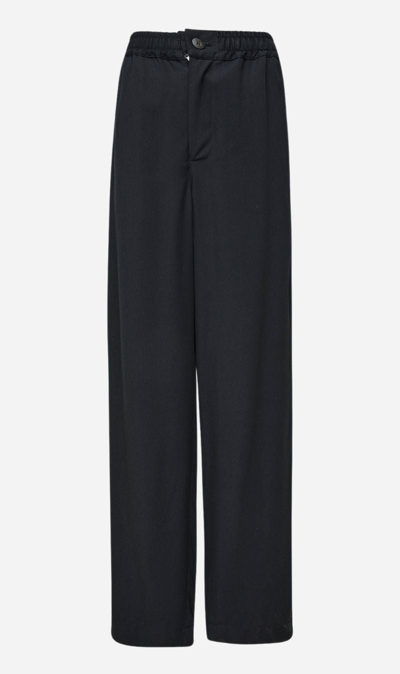 Bassike | Viscose Twill Straight Pant - Black