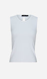 Bassike | Back Cut Out Mini Rib Tank - White