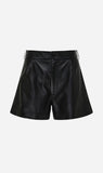 Bassike | Leather Mini Short - Black