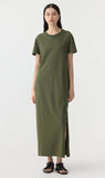 Bassike | Longerline T.Shirt Dress - Khaki