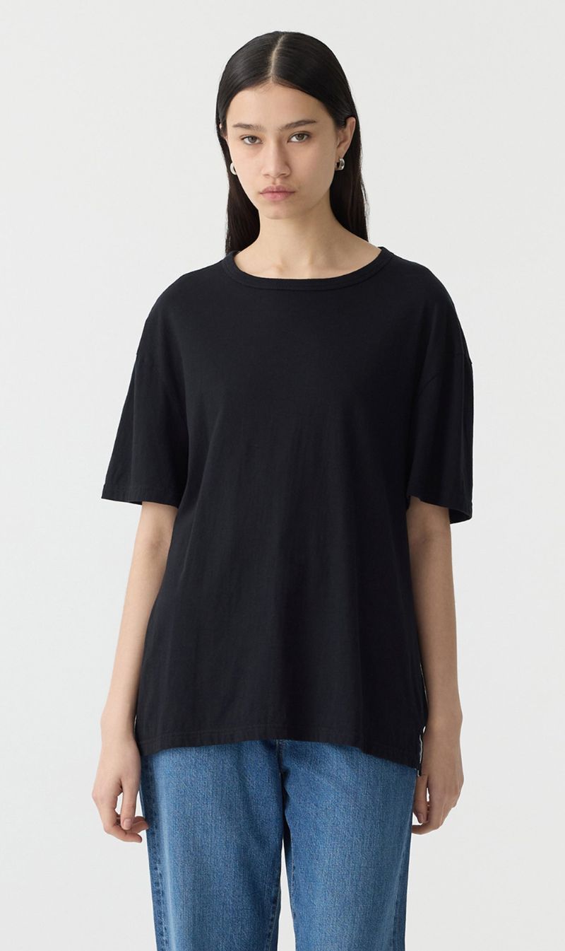 Bassike | Boyfriend Heritage Short Sleeve T.Shirt - Black