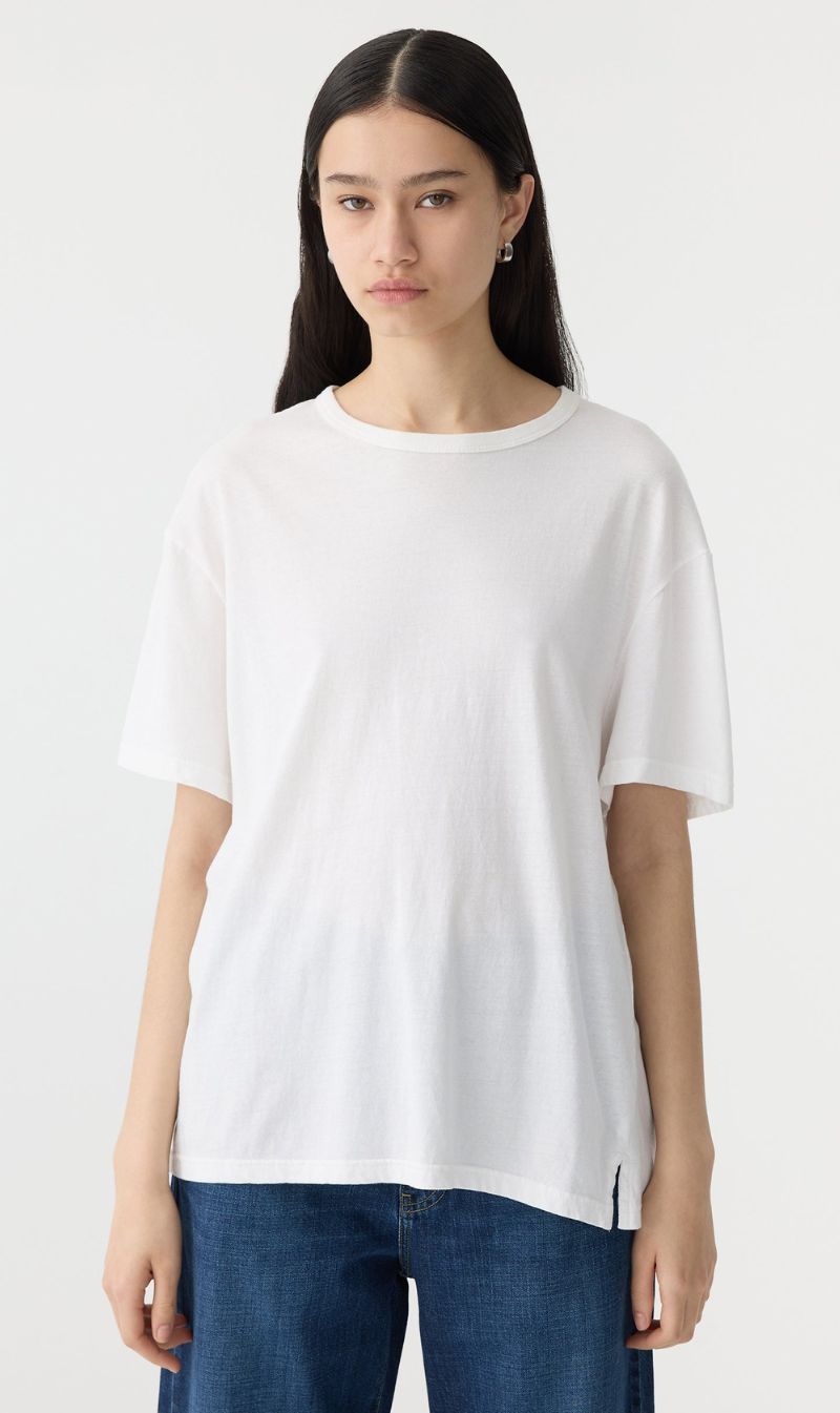 Bassike | Boyfriend Heritage Short Sleeve T.Shirt - White