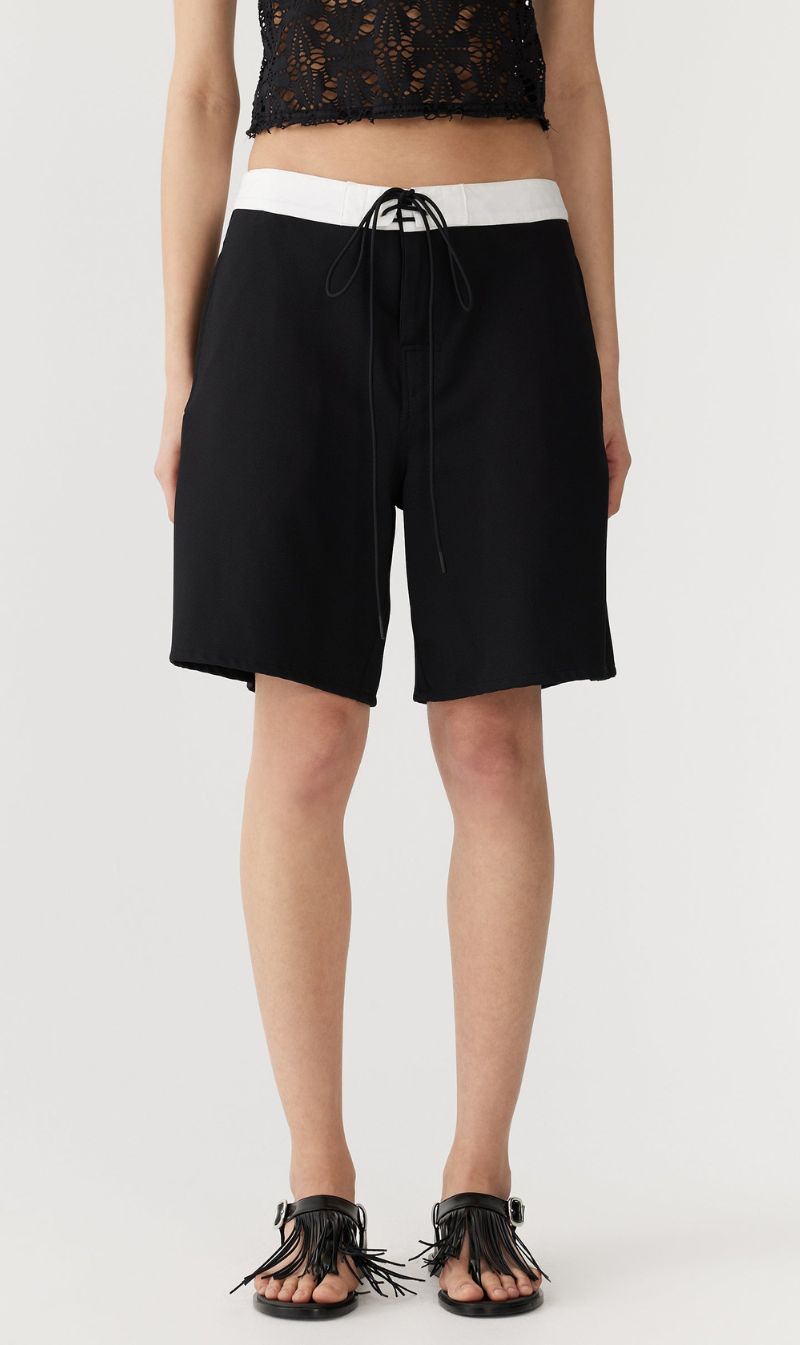 Bassike | Twill Board Short - Black