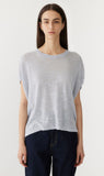 Bassike | Cotton Linen Slouch Tank Knit - Pale Blue