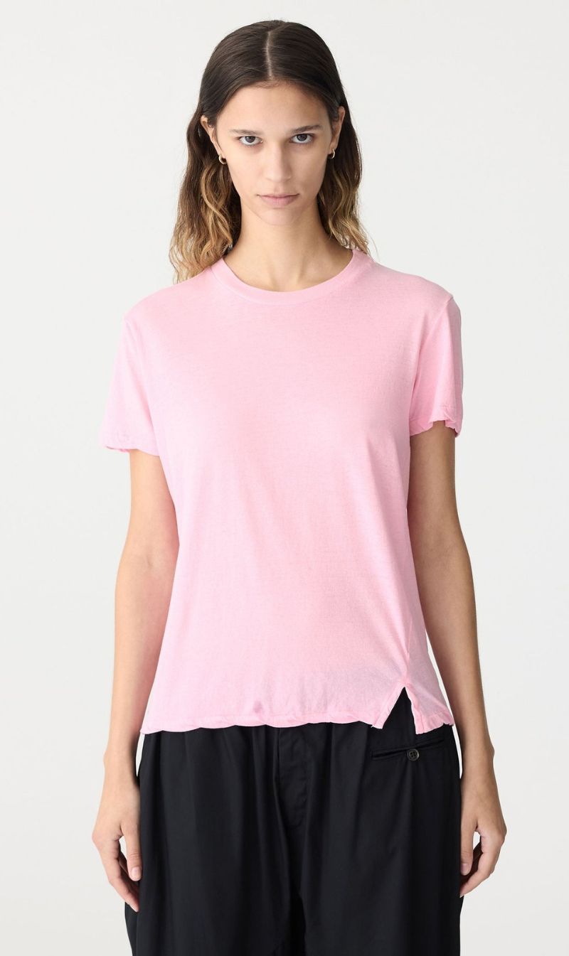 Bassike | Regular Classic Short Sleeve T.Shirt - Candy Pink