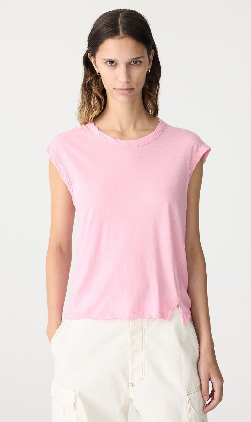 Bassike | Slim Muscle Tank - Candy Pink