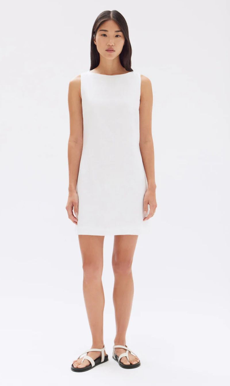 Assembly Label | Nadine Linen Mini Dress - White