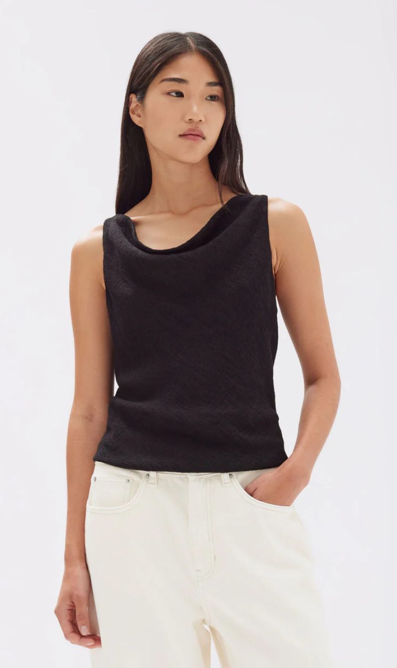 Assembly Label | Reign Textured Top - Black