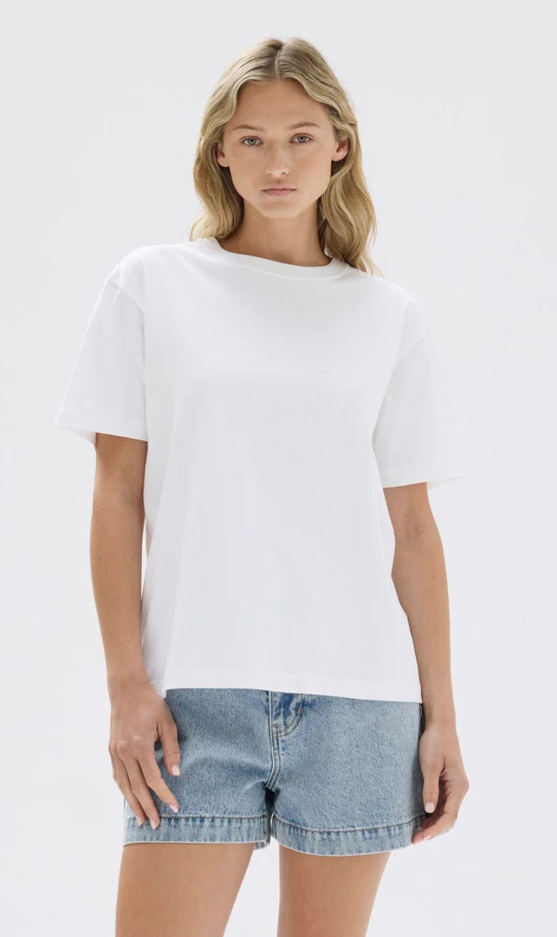 Assembly Label | Womens Organic Base Tee - White