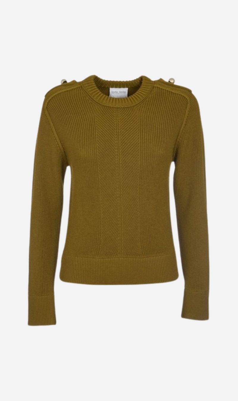 Forte Forte | Merino Round Neck Sweater - Garden