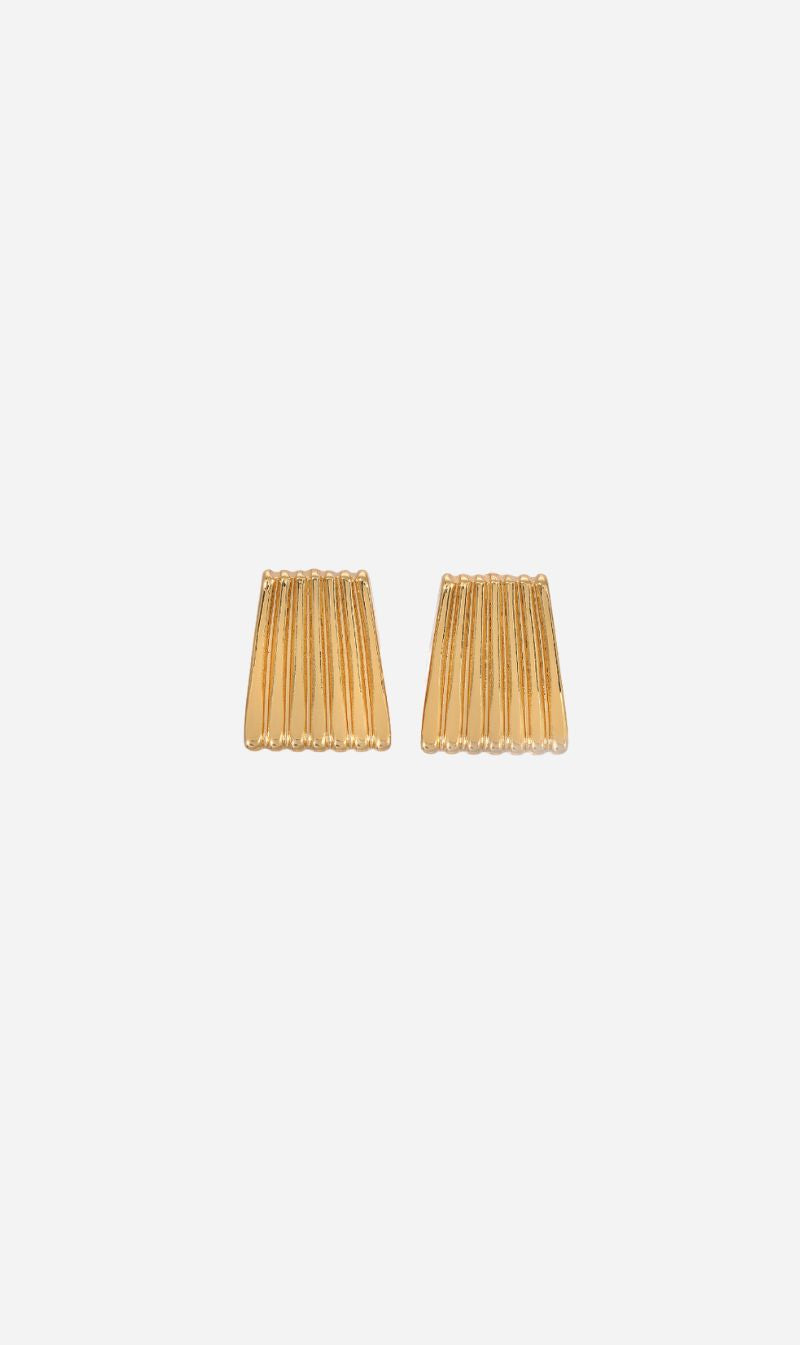 Heaven Mayhem | Ribbed Earrings - Gold