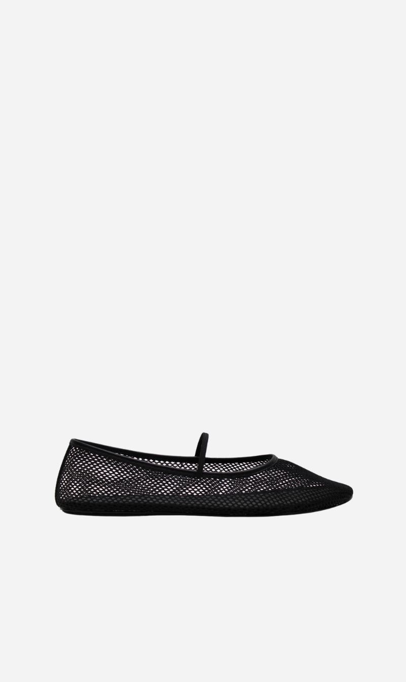 La Tribe | Net Ballet Flat - Black