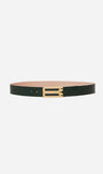 Victoria Beckham | Jumbo B Buckle Belt - Dark Green