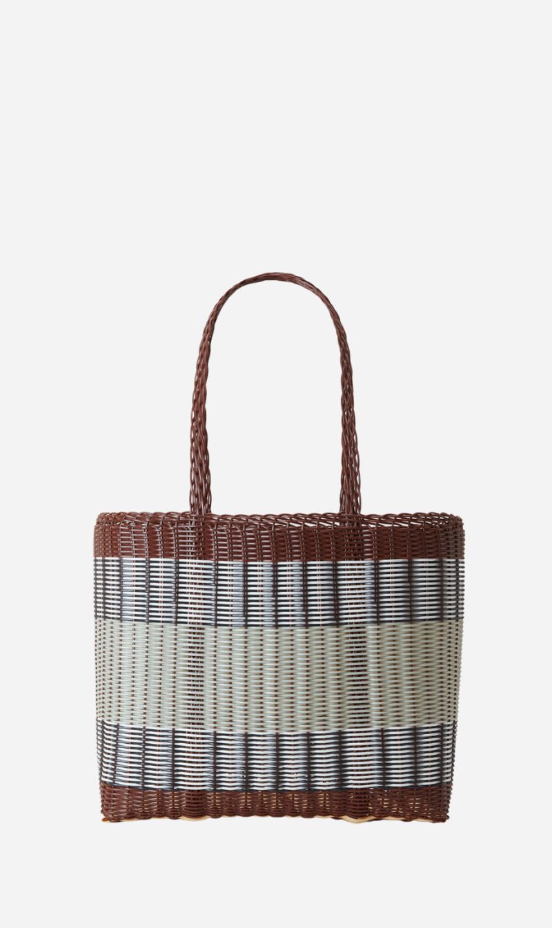 Palorosa | Medium Mercado Tote - Chocolate / Palm