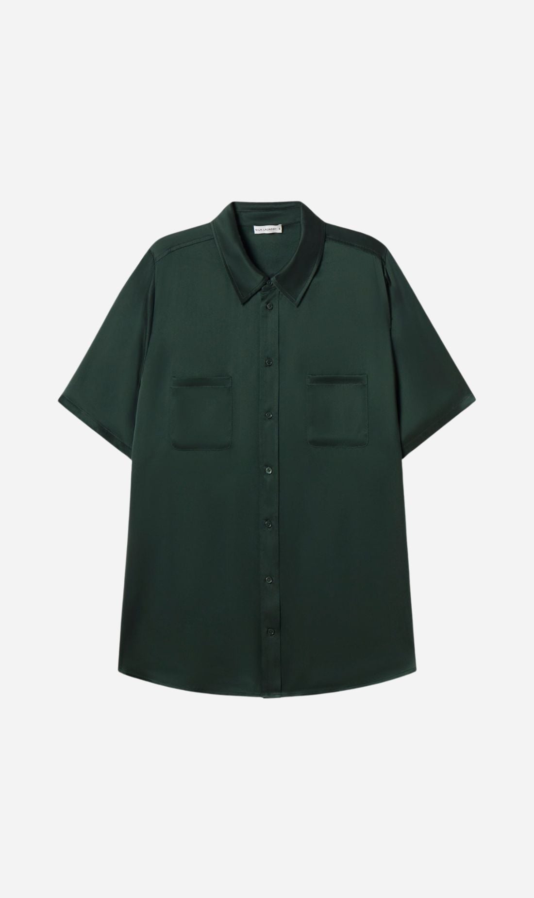 Silk Laundry | Short Sleeve Boyfriend Shirt - Scarab