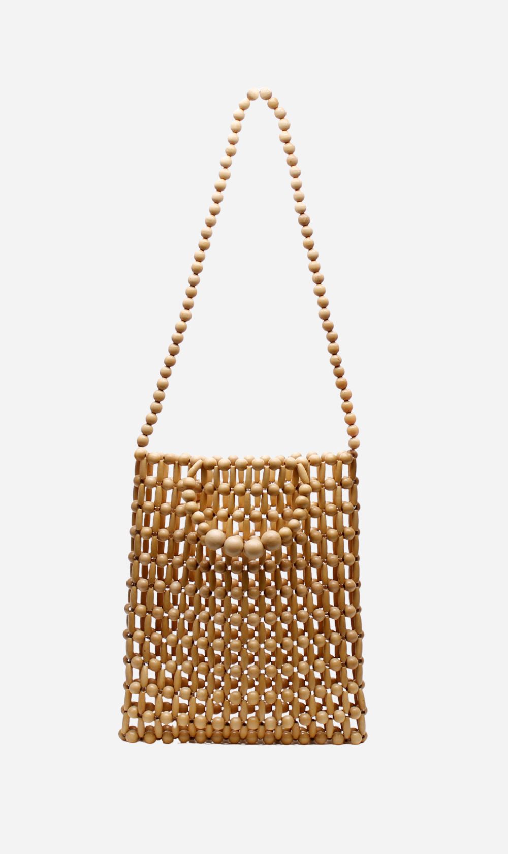 La Tribe | Gia Beaded Tote Bag - Natural