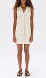 Assembly Label | Simone Cotton Linen Blend Mini Dress - Oat Marle