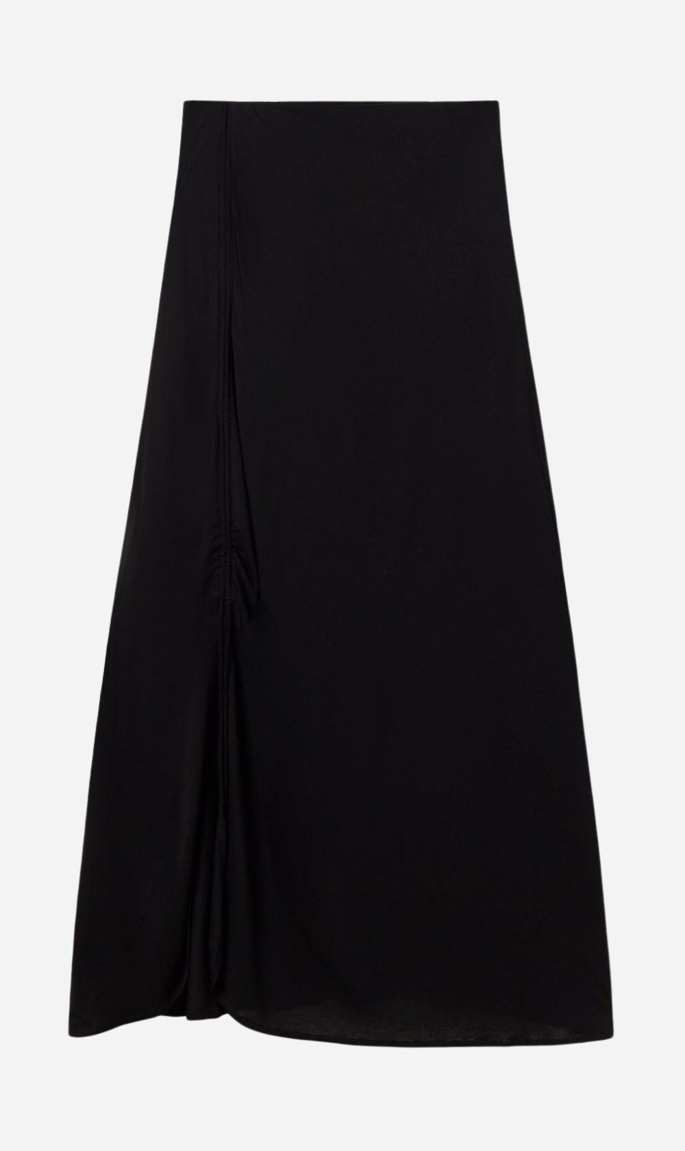 Silk Laundry | Jersey Modal Ruched Skirt - Black