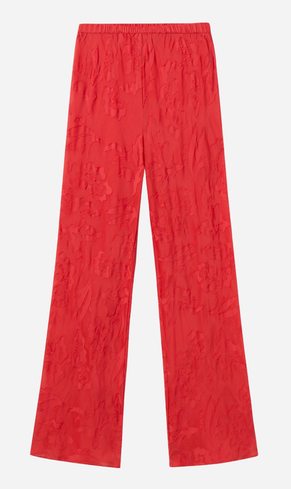 Silk Laundry | Clip Silk Bias Cut Pants - Geranium