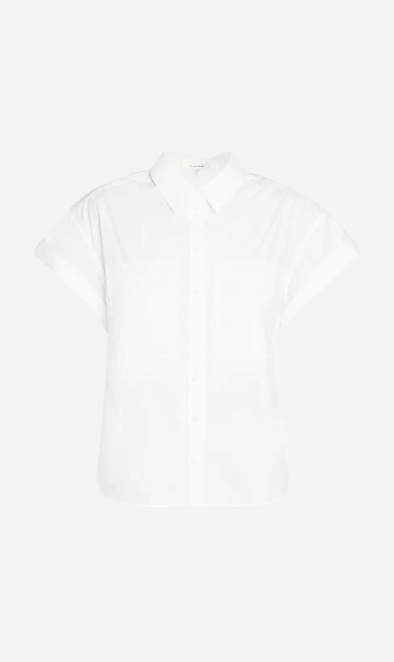 Frame Denim | Short Sleeve Cuffed Button Up - White