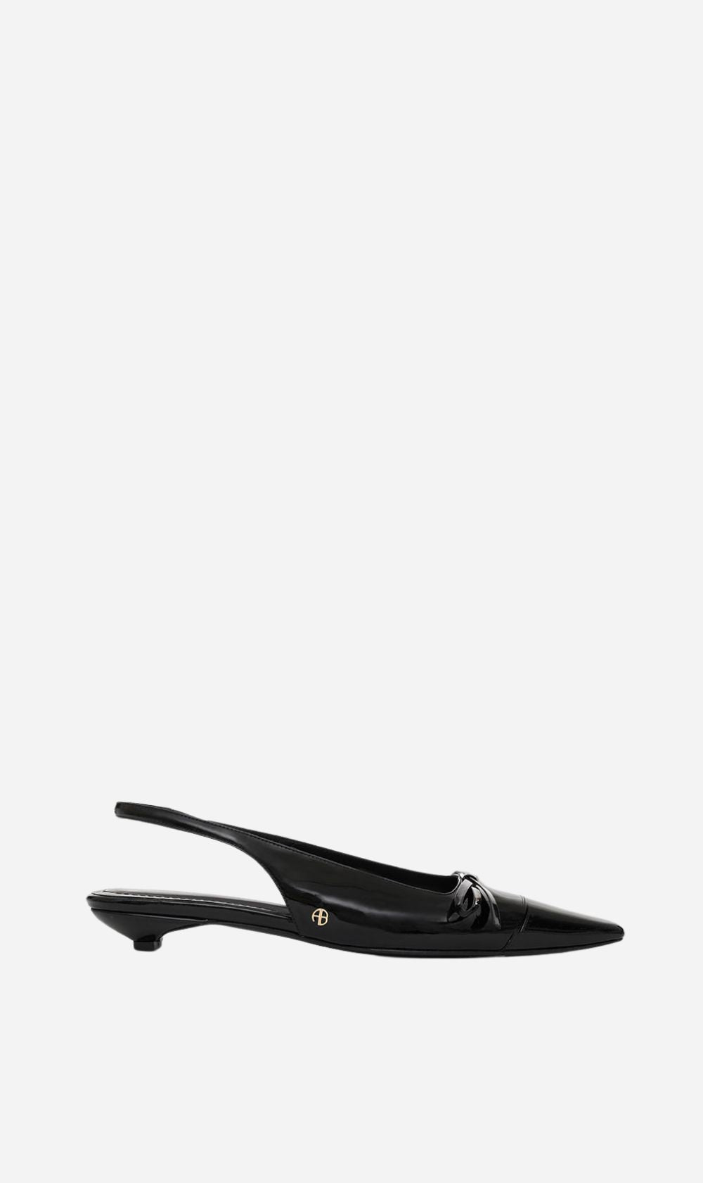 Anine Bing | Zoey Slingback Heels - Black Patent