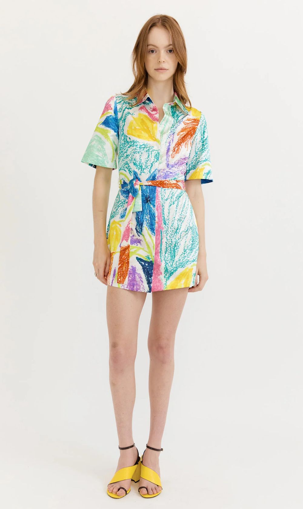 Gary Bigeni | Zofia Mini Shirt Dress - Blue Flower