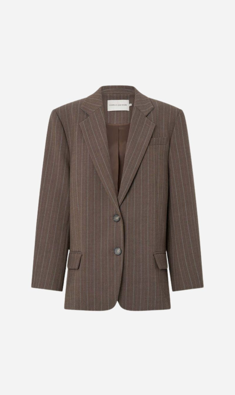 Camilla and Marc | Calone Blazer - Chestnut Stripe