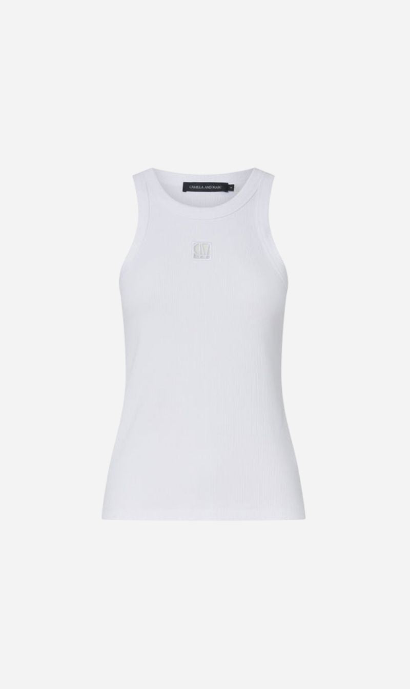 Camilla and Marc | Bloom Embroidered Tank - White